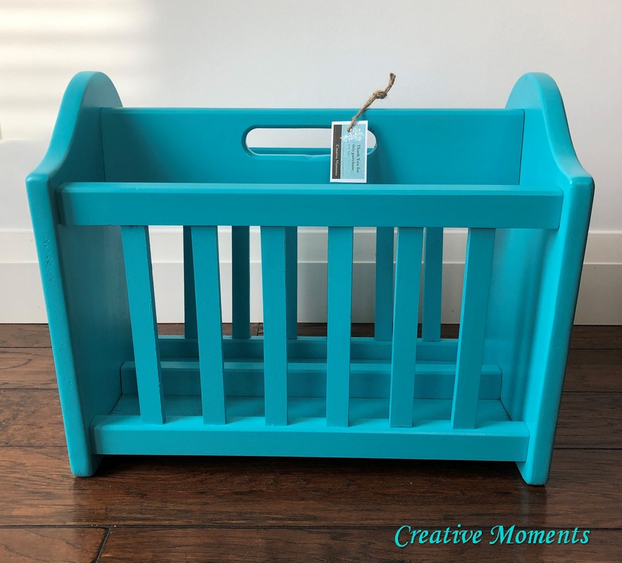 Seaside Blue Magazine Rack Personalized Too