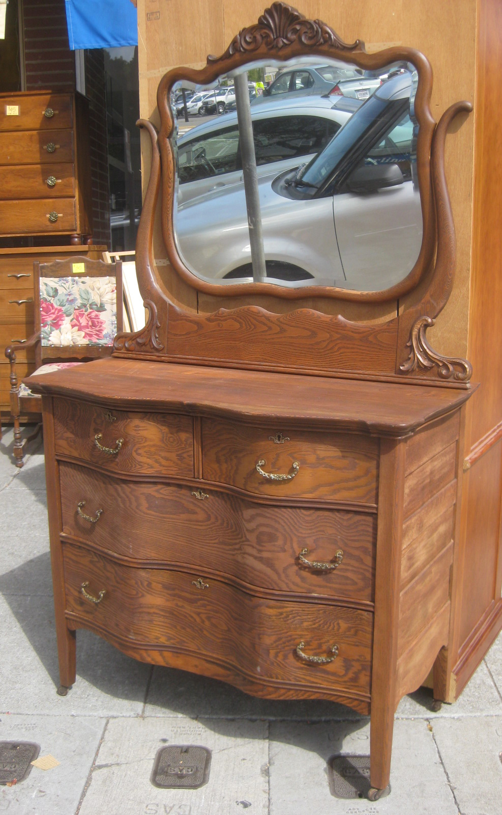 UHURU FURNITURE & COLLECTIBLES SOLD Antique Dresser with Mirror 250