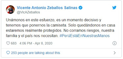 Twiter Vicente Zevallos Salinas