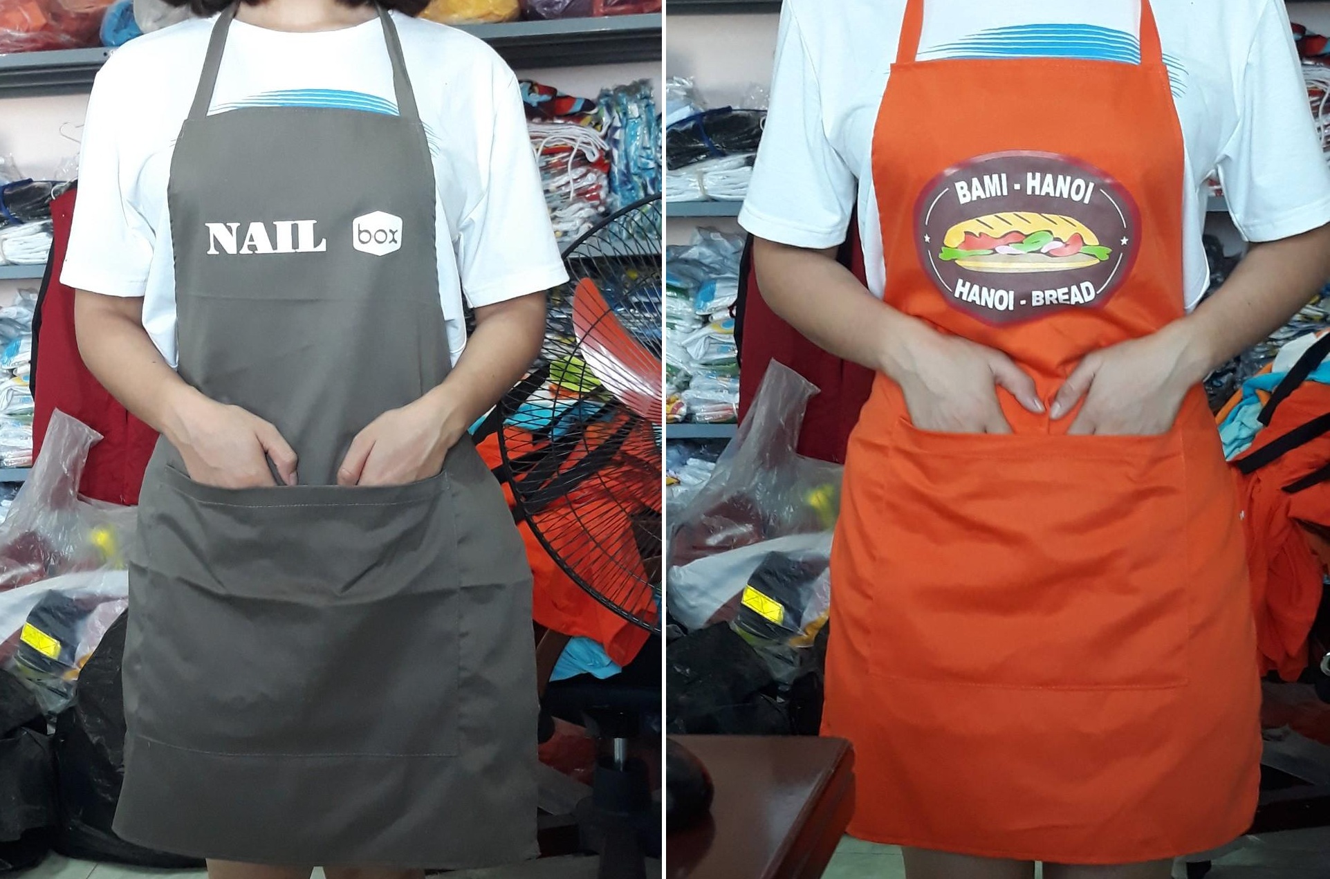 Mẫu in tạp dề số lượng ít theo yêu cầu