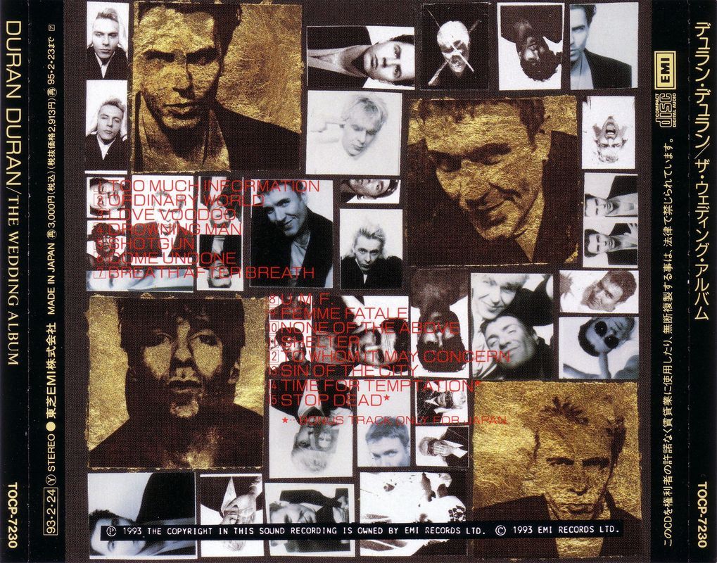 Classic Rock Covers Database Duran Duran The Wedding Album (1993)