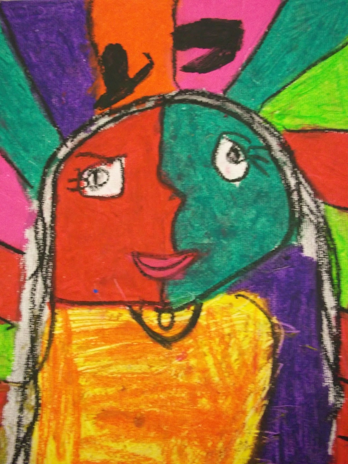 Art Kids of Benavidez Elementary: Self-Portraits - Picasso Style
