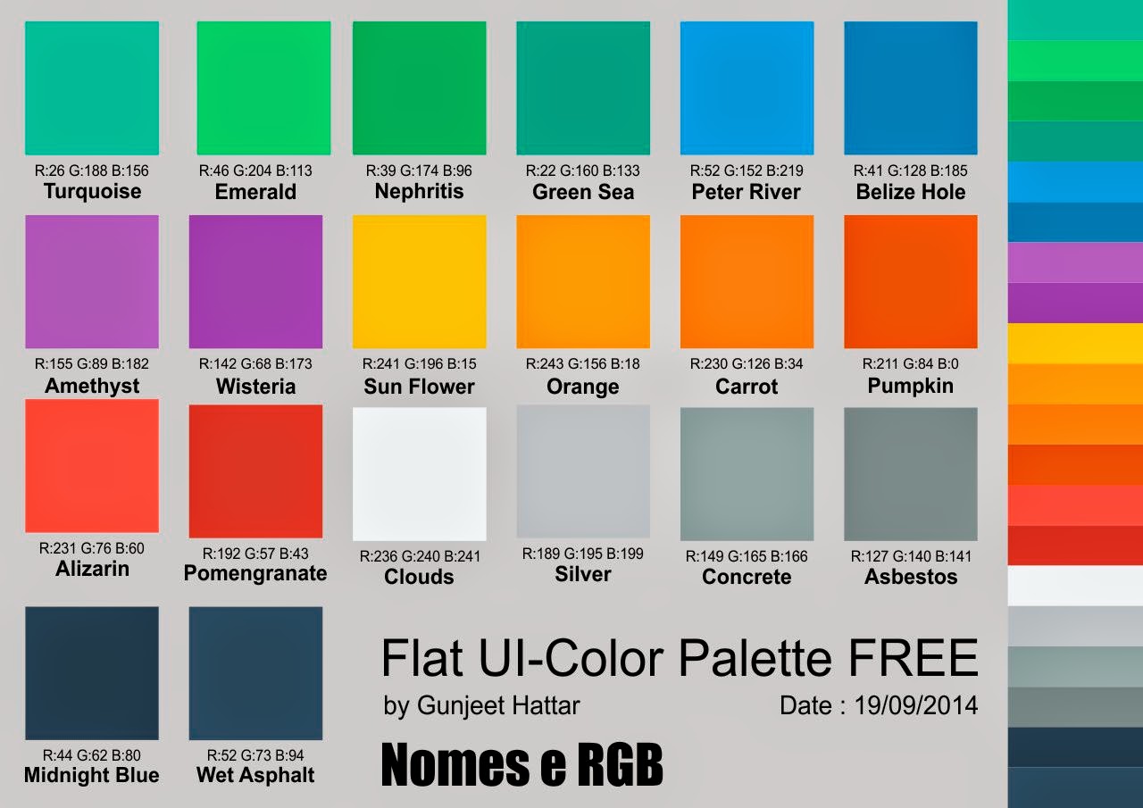 CorelDraw Flat UI-Color Palette  FREE DOWNLOAD - Corel na 