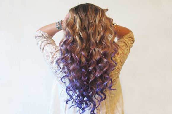 hair, curly, ombre