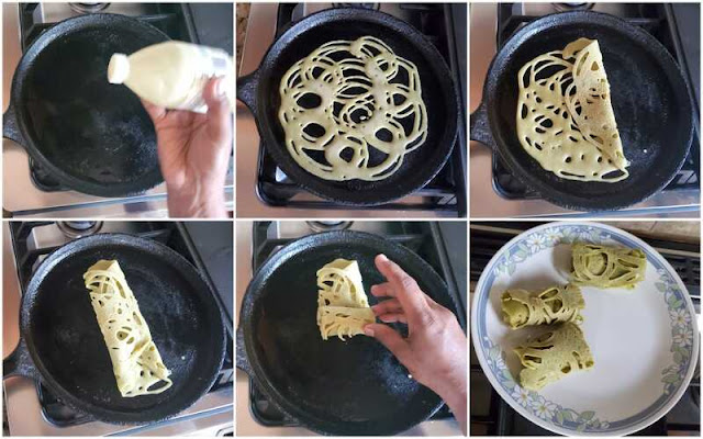 images of Roti Jala Recipe / Malaysian Net Crepes / Net Pancakes / Jala Roti Recipe / Net Pancakes Recipe