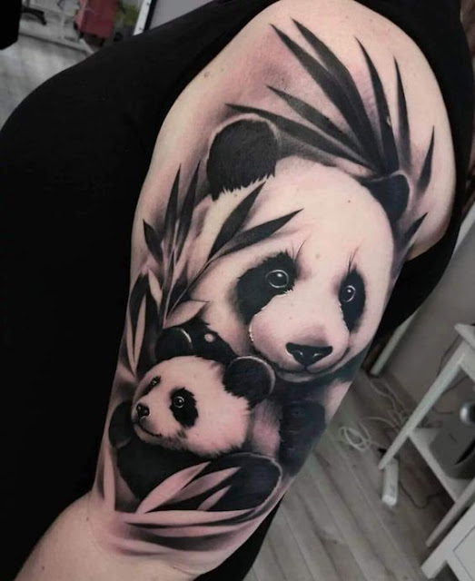 cute panda tattoo