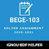 IGNOU BA/BDP BEGE-103 Solved Assignment 2020-2021