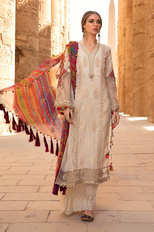 Maria B lawn summer suits Golden color