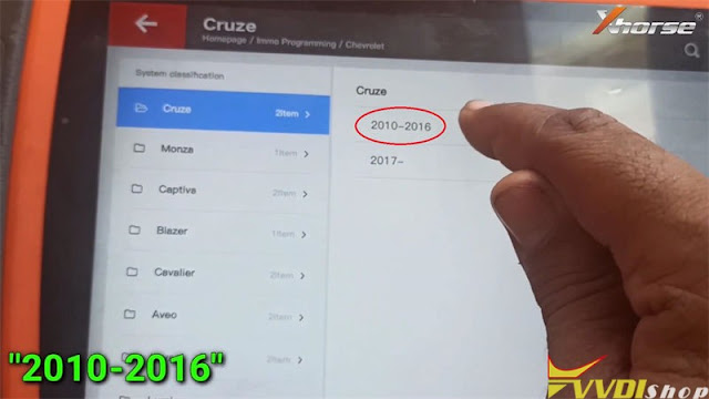 xhorse key tool plus Chevy Cruze 2010-2016 Key 8