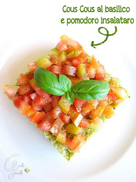 Cous Cous basil and tomato insalataro - Cous Cous basilico e pomodoro insalataro