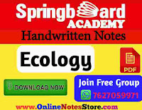 Ecology Notes PDF by Sprinboard Academy