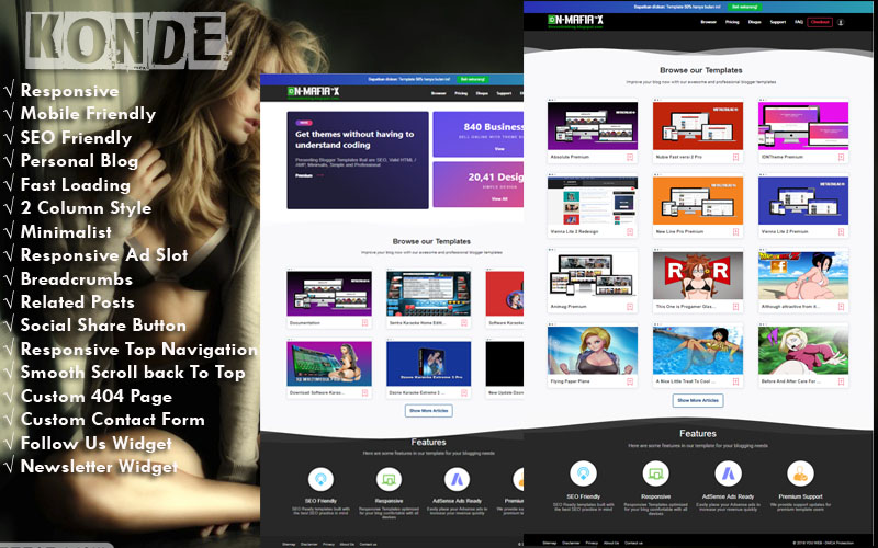 Konde Responsive Blogger Template