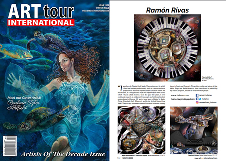 Página de Ramón Rivas Y portada de la revista ArtTour International