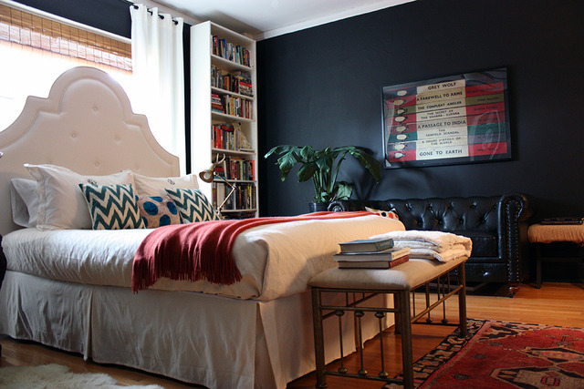 our black bedroom from Apartment Therapy- Martha Stewart Francesca paint