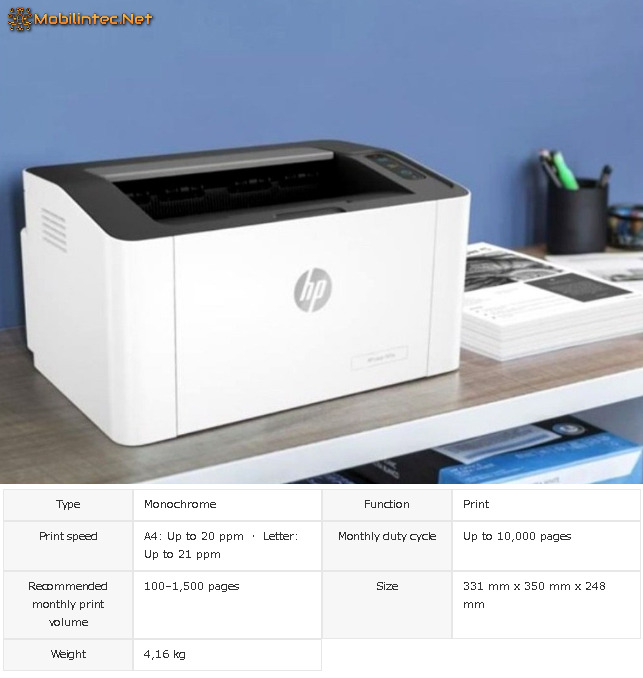 HP Laser 107a printer laser