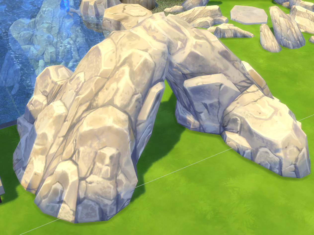 Sims 4 CC's The Best Rocks go through Maxis mesh edit by artrui