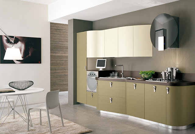 cocina lineal puertas curvas carma cucine2 cocina lineal 2