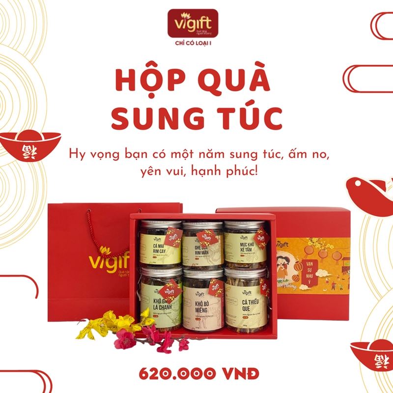 [Mặn] ViGift Hộp Quà ViGift 6 Sung Túc