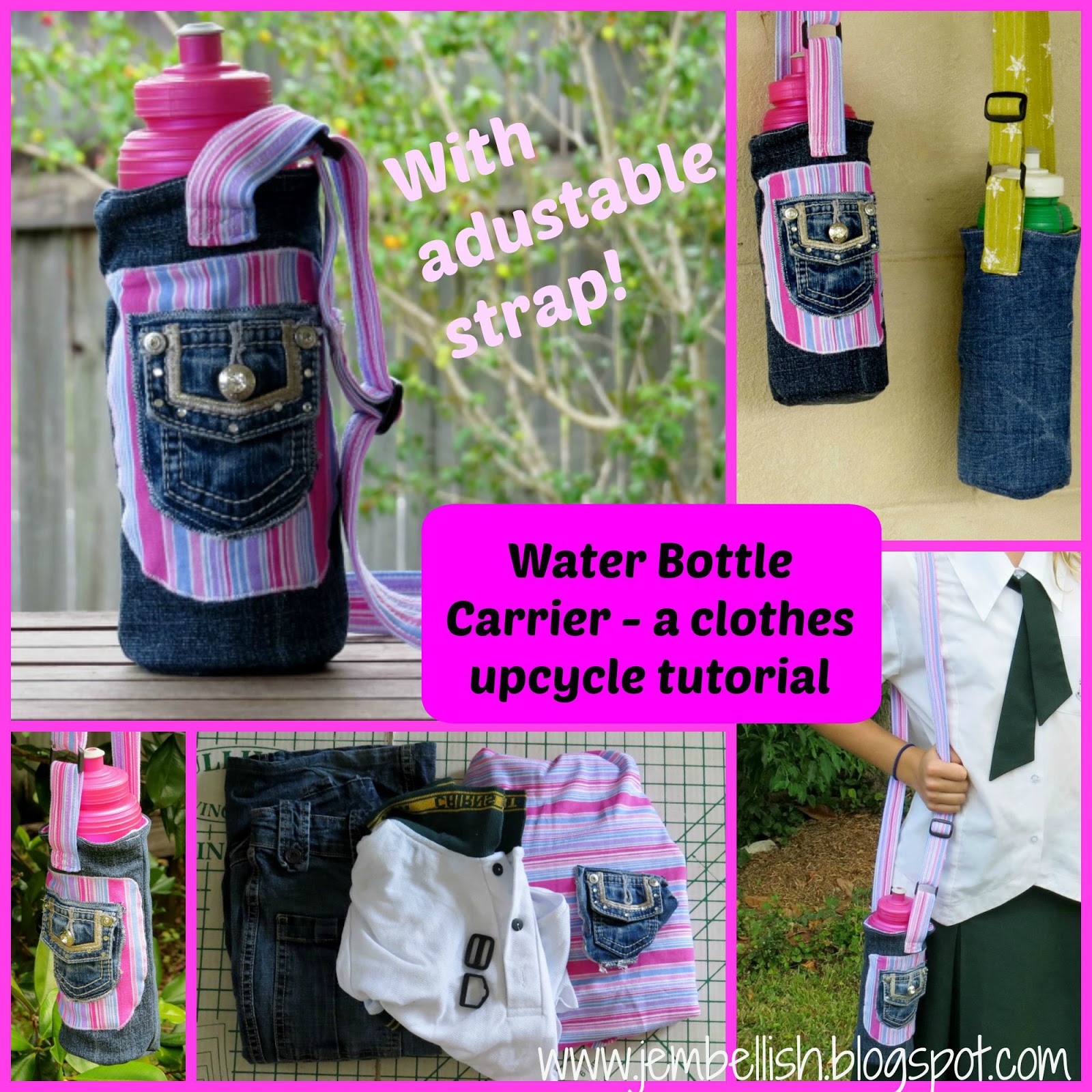 Creating my way to Success: Water Bottle Carrier with adjustable strap ...