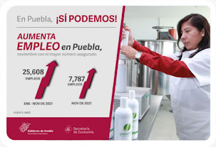 En noviembre, Puebla registra mayor número de empleo asegurado