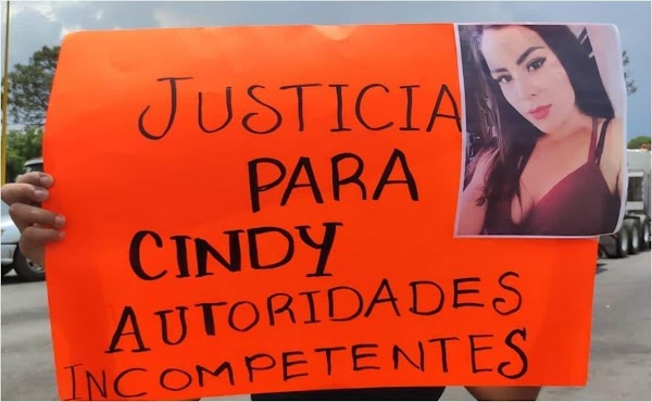 Se termina la triste búsqueda, localizan cuerpo de Cindy; desapareció tras salir a trabajar Se termina la triste búsqueda, localizan cuerpo de Cindy; desapareció tras salir a trabajar