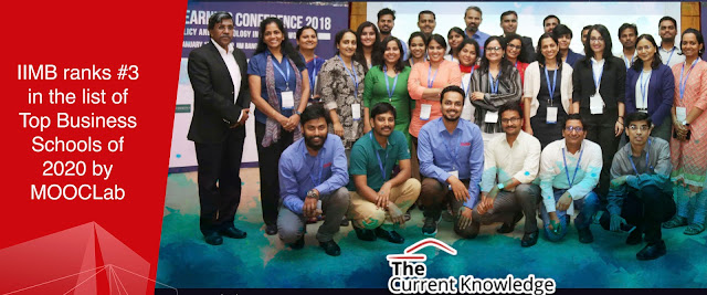  IIMB ranked third in the list of top business schools of 2020