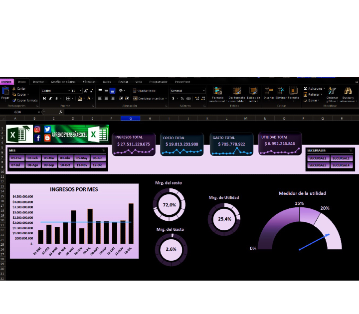 📊📈 Como HACER un DASHBOARD en Excel AVANZADO desde CERO y PROFESIONAL
