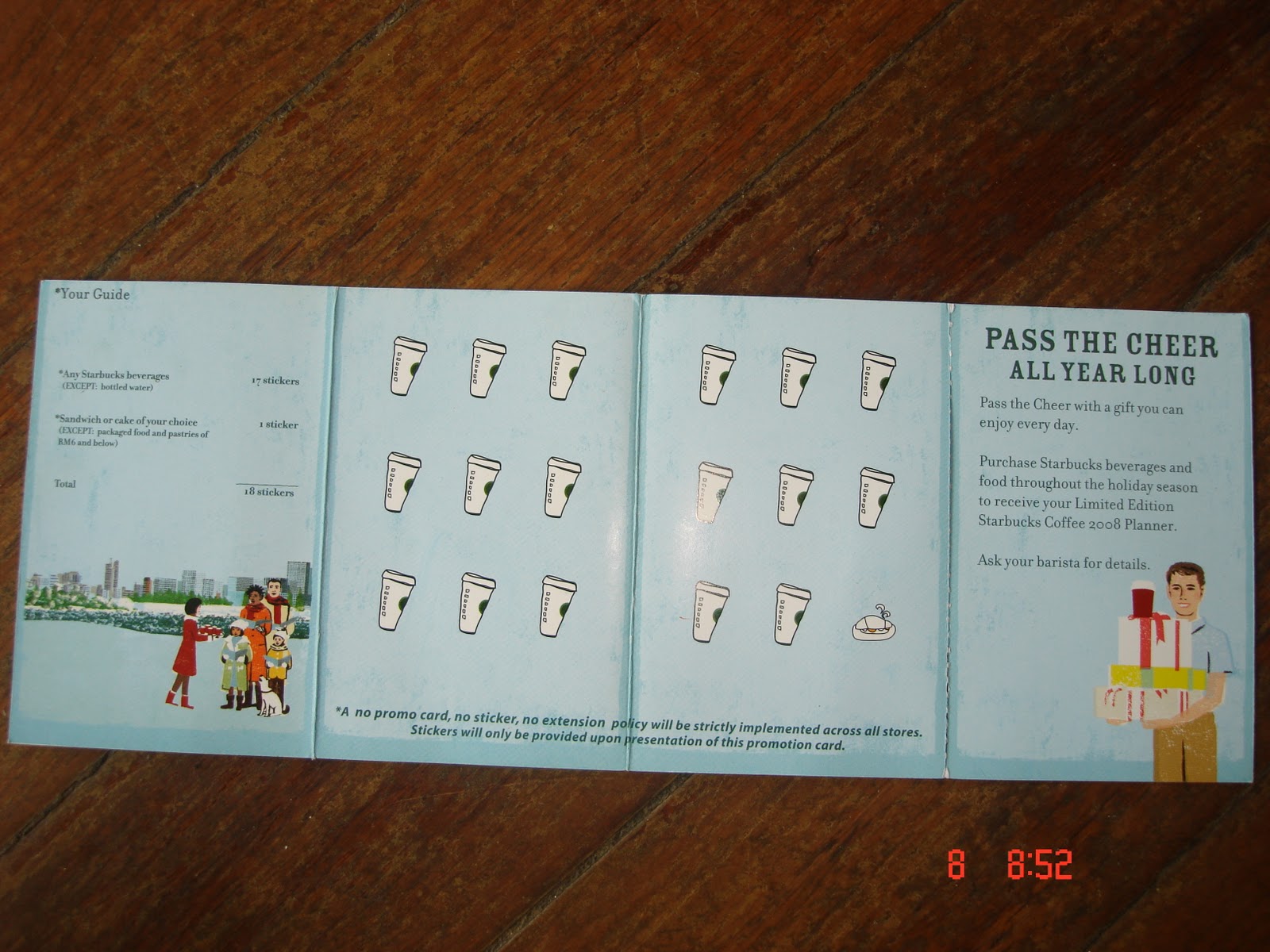 A Cup A Day 2007 Starbucks Christmas Stamp Card