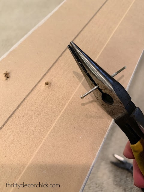 removing nails from baseboards