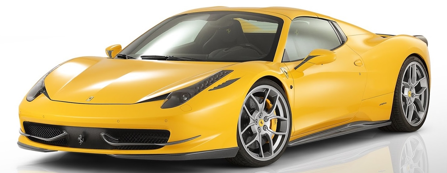 Gambar Mobil Ferrari Warna Kuning