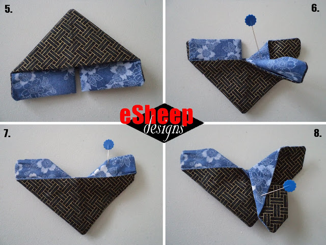 eSheep Designs: Quasi-Tutorial: Fabric Origami Butterfly
