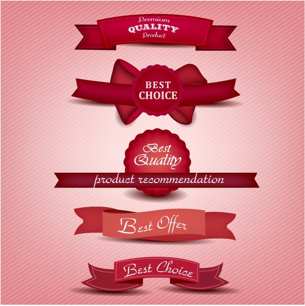 Superior Quality And Satisfaction Guarantee Ribbons Labels Free Vector Vectorkh