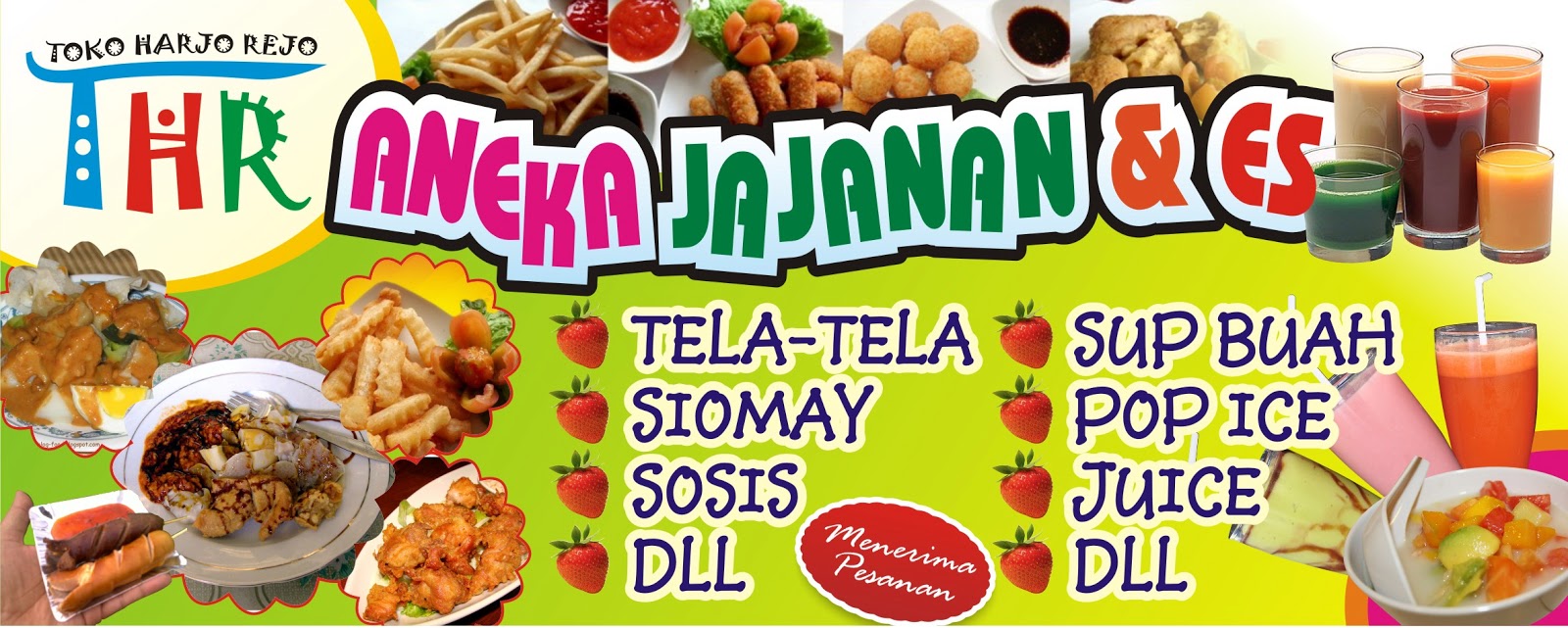 Contoh Spanduk Jajanan Pasar
