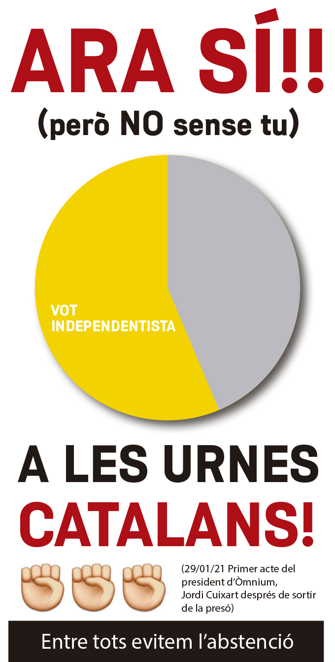 Ara sí, ... a les urnes Catalans