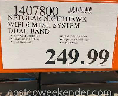 Deal for the Netgear Nighthawk Mesh WiFi 6 System at Costco
