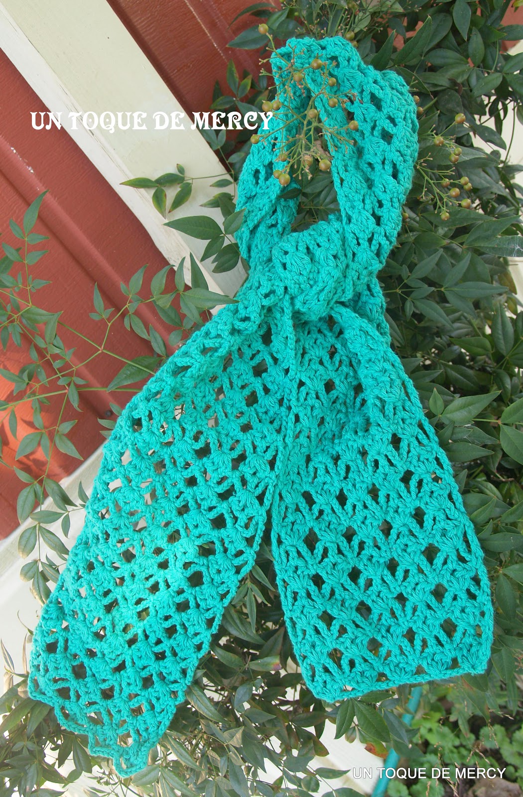 bufanda con bolsas a crochet