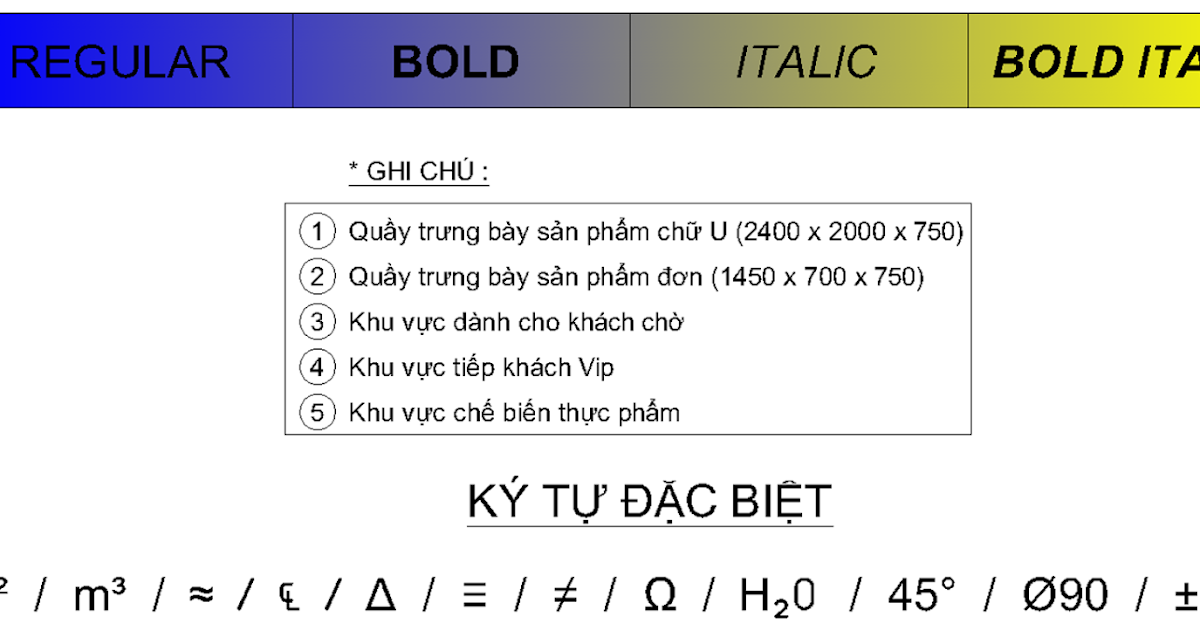 CÁCH GHI CHỮ VÀ THIẾT LẬP KIỂU FONT CHỮ TRONG AUTOCAD - Quy cách ...