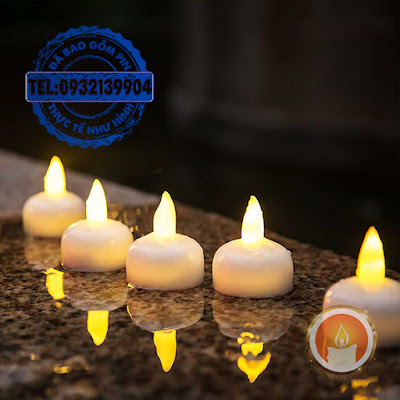 Đèn cầy điện tử, nến điện tử, nến tealight, led trang trí, đèn cầy sạc, nến thả nước...