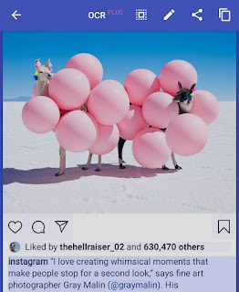 Copy Instagram caption using Universal Copy