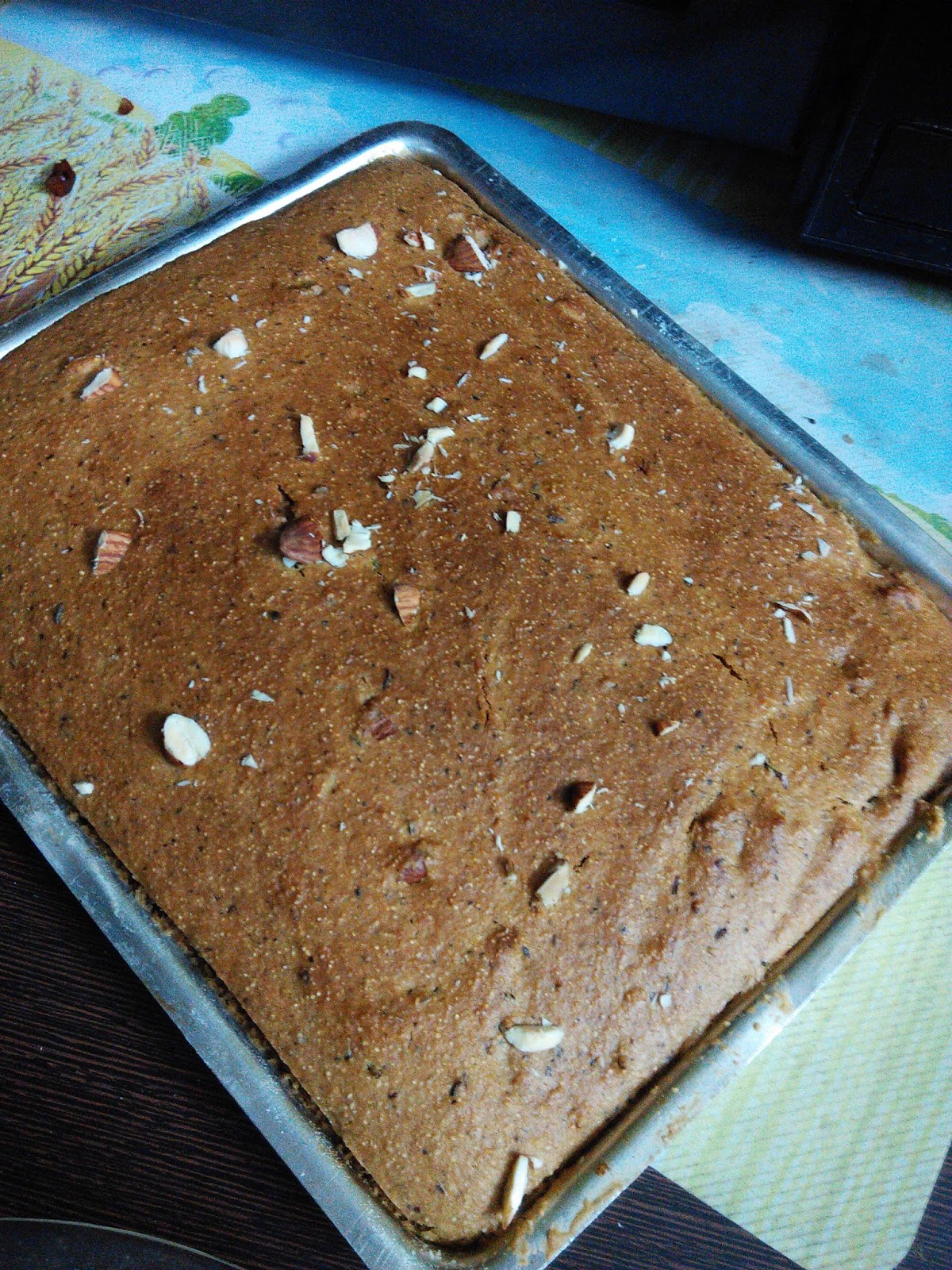 Eggless Atta Cake Gur, Ginger Cake With Whole Wheat