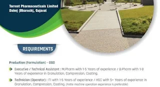 Torrent Pharmaceuticals Limited Recruitment 2021 For 12th Pass, ITI, Diploma, B.Sc, M.Sc, B.Pharm, M. Pharm Candidates