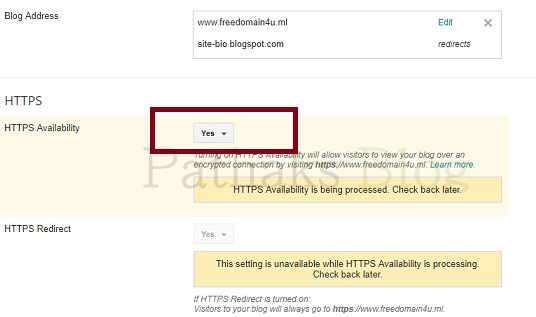 custom domain https availability in blogger custom domain https availability in blogger, pathaks blog, anil pathak blog