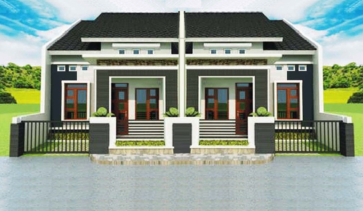contoh denah rumah minimalis 1 lantai type 80