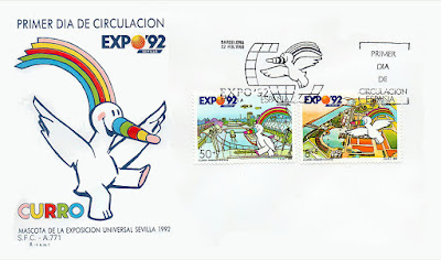Sevilla - Filatelia - Expo 92 - 1990 Sobre Primer día 02