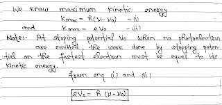 Relation Between Stopping Potential(V₀) and Threshold Frequency(v₀)