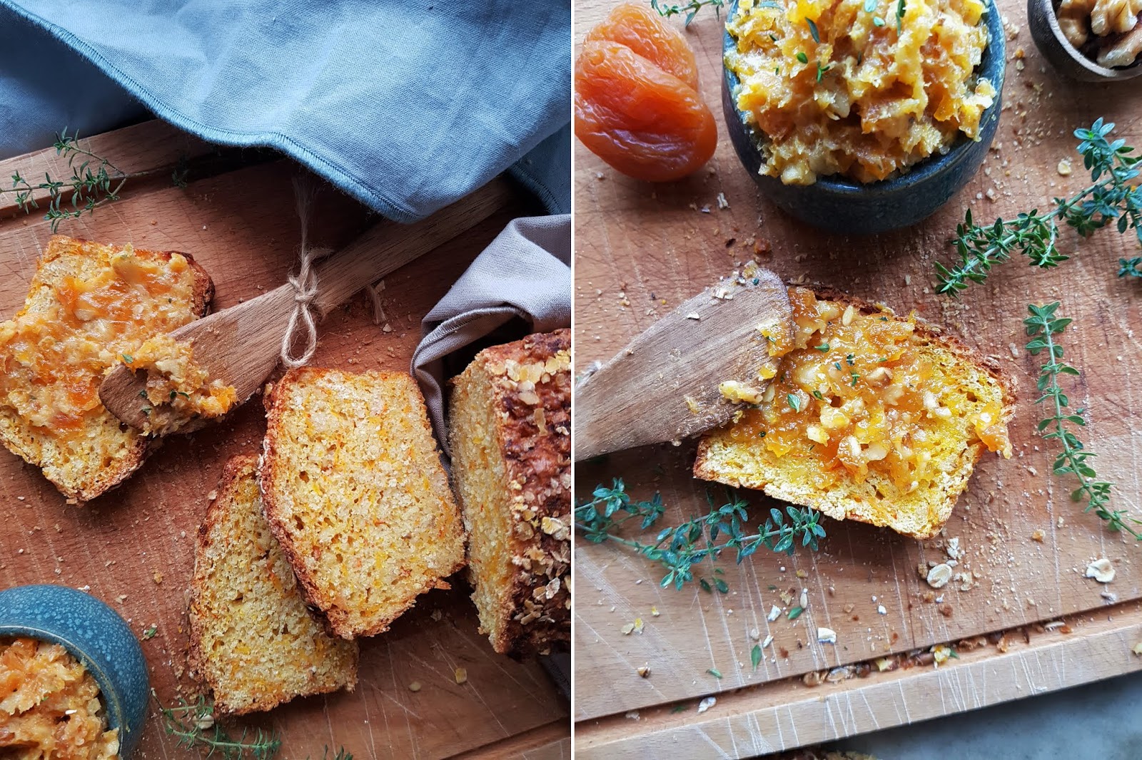 Herbstliches Hafer-Kürbis Brot mit Aprikosen-Thymian Butter - Papilio ... Herbstliches Hafer-Kürbis Brot mit Aprikosen-Thymian Butter - Papilio ...
