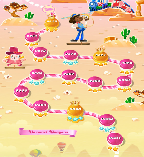 Candy Crush Saga level 9861-9875