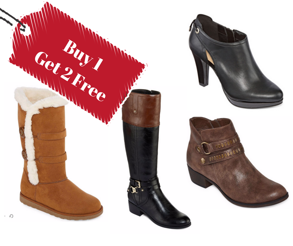jcpenney buy one get two free boots