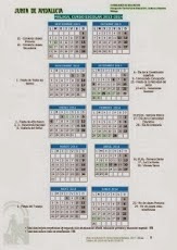 Calendario Escolar del curso