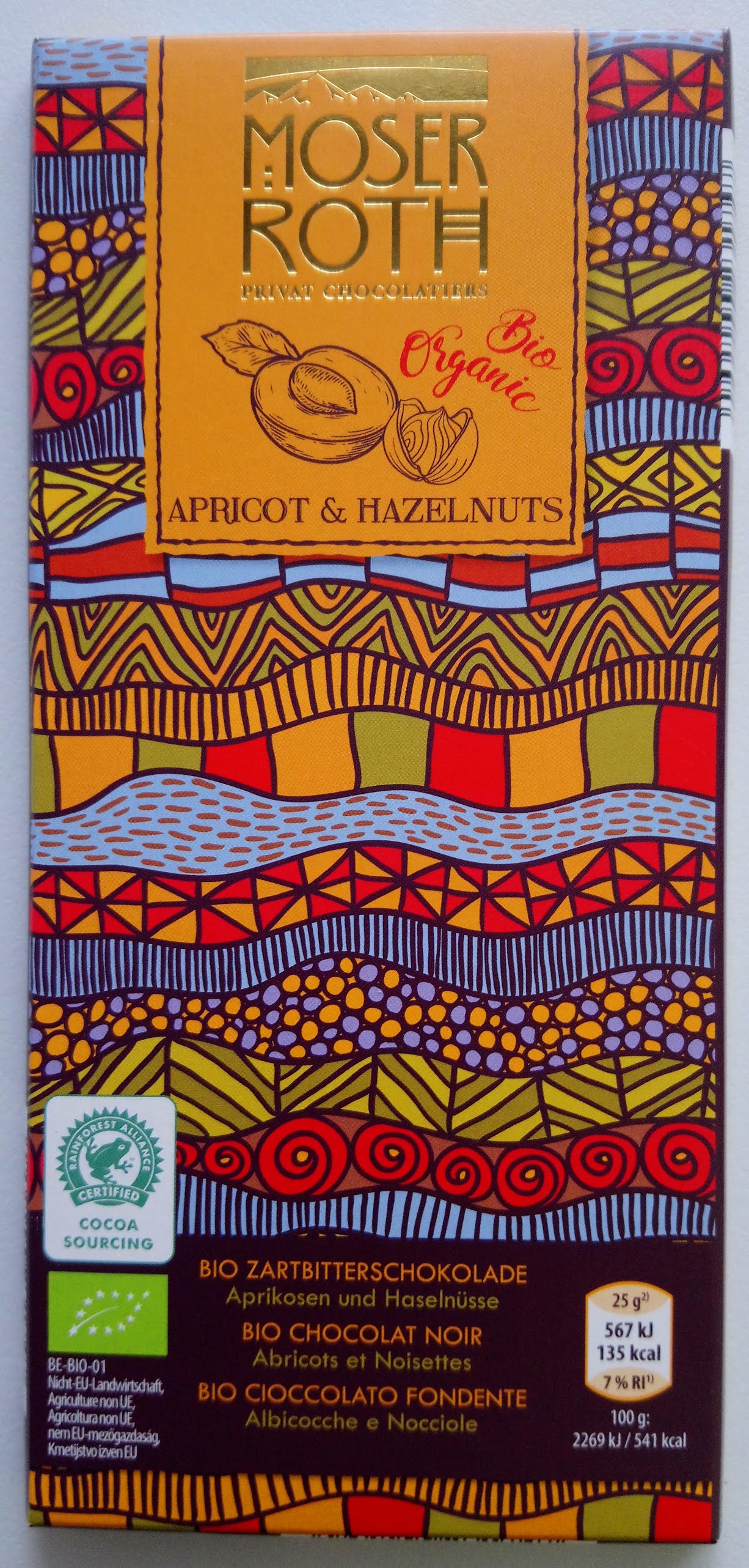 Chwile zasłodzenia: (Cachet) Moser Roth Bio Organic Chocolat Noir ...